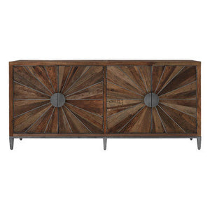 Midas Recycled Elm Wood 4 Door Sideboard