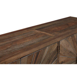 Midas Recycled Elm Wood 4 Door Sideboard – side view 2