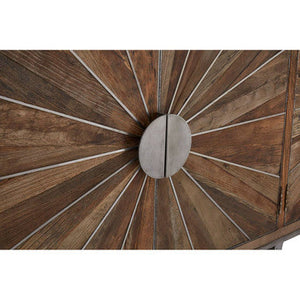 Midas Recycled Elm Wood 4 Door Sideboard – back view