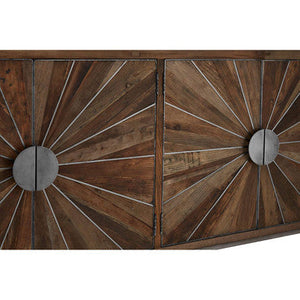 Midas Recycled Elm Wood 4 Door Sideboard – close-up