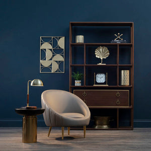 Lagero Brown Leather Effect Armchair
