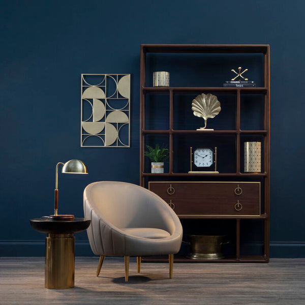 Lagero Brown Leather Effect Armchair