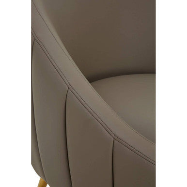 Lagero Brown Leather Effect Armchair