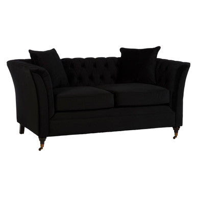 Sabrina Onyx Fabric 2 Seater Sofa with Wheels – detail