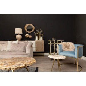 Fiji Three Seat Grey Cotton Velvet Sofa