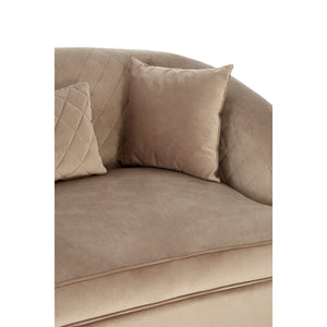 Fiji Three Seat Grey Cotton Velvet Sofa