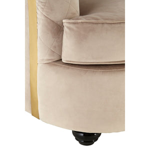 Fiji Three Seat Grey Cotton Velvet Sofa