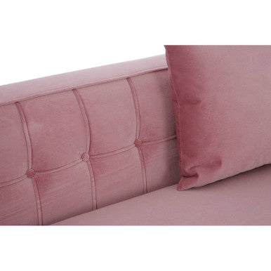 Rena Pink Velvet 3 Seater Sofa – in room setting 2