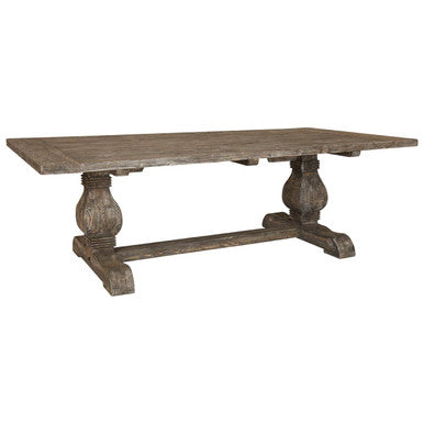 Lovina Recycled Pine Wood Rectangular Dining Table – detail