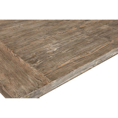 Lovina Recycled Pine Wood Rectangular Dining Table – close-up