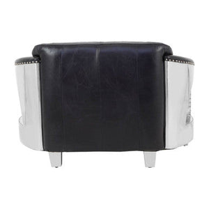 Victor 2 Seat Black Leather Sofa