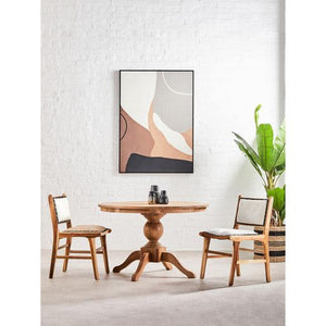 Kendari Dining Chair With Natural Cow Leather