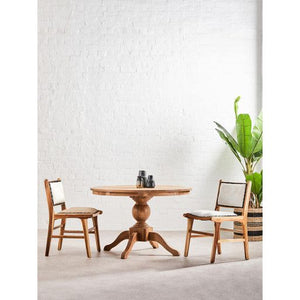 Kendari Dining Chair With Natural Cow Leather