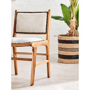 Kendari Dining Chair With Natural Cow Leather