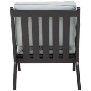 Kendari Grey Leather and Black Teak Wood Armchair – dimensions