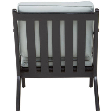 Kendari Grey Leather and Black Teak Wood Armchair – dimensions