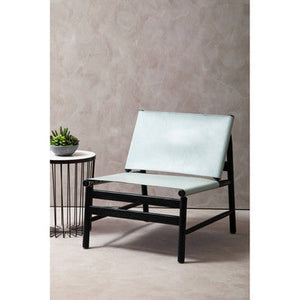 Kendari Grey Plain Cow Leather Chair