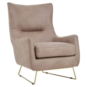 Henry Light Brown Faux Leather Armchair – detail