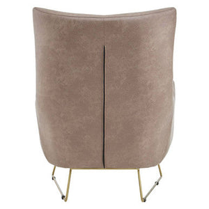 Henry Light Brown Faux Leather Armchair – dimensions