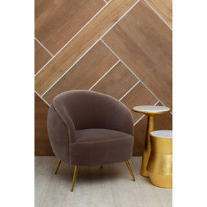 Manhattan Mink Velvet Armchair