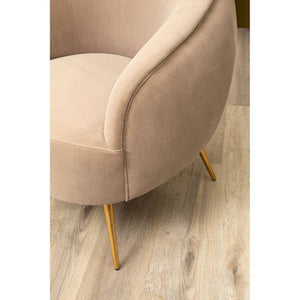 Manhattan Mink Velvet Armchair