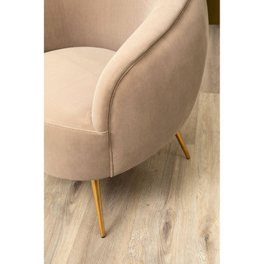 Manhattan Mink Velvet Armchair