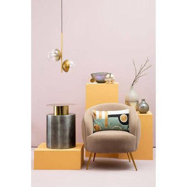 Manhattan Mink Velvet Armchair