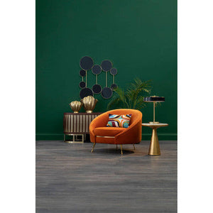 Manhattan Orange Velvet Cocoon Chair – back view