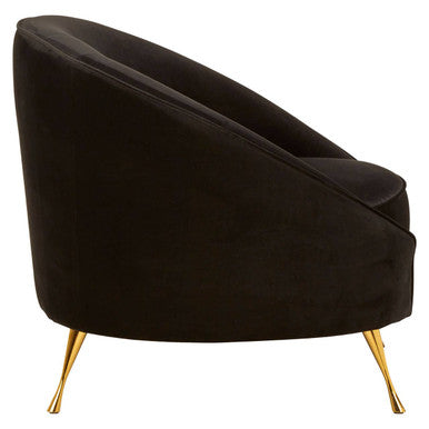 Manhattan Black Velvet Cocoon Chair – dimensions