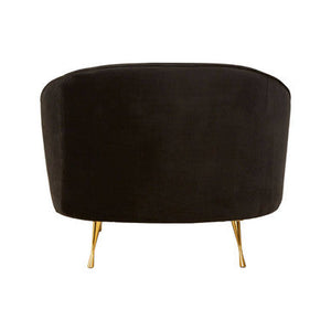 Manhattan Black Velvet Cocoon Chair – close-up
