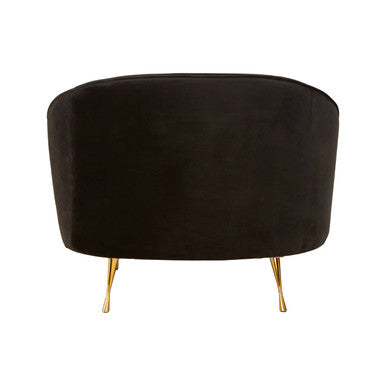 Manhattan Black Velvet Cocoon Chair – close-up