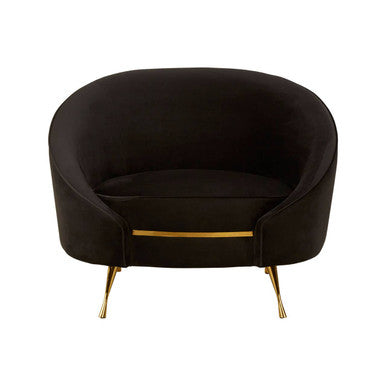 Manhattan Black Velvet Cocoon Chair