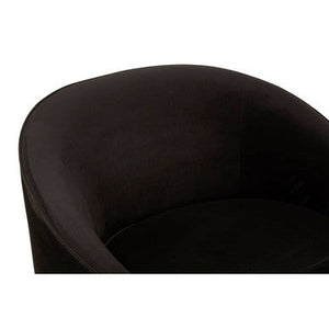 Manhattan Black Velvet Cocoon Chair – back view