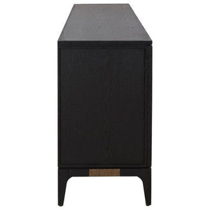 Salvar Natural and Black Oak Wood 4 Door Sideboard – dimensions