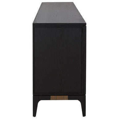 Salvar Natural and Black Oak Wood 4 Door Sideboard – dimensions