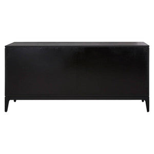 Salvar Natural and Black Oak Wood 4 Door Sideboard – close-up