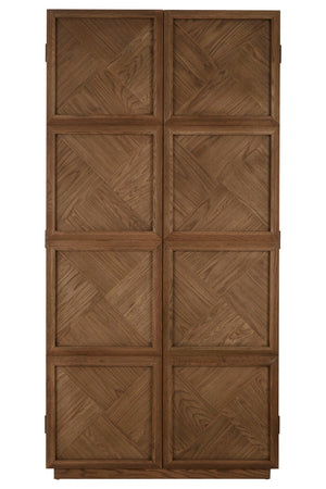 Salvar Natural Oak Wood Tall Cabinet – side view