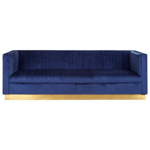 Opal 3 Seat Deep Blue Sofa