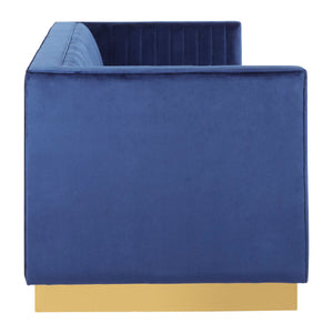 Opal Deep Blue Velvet 3 Seater Sofa – dimensions
