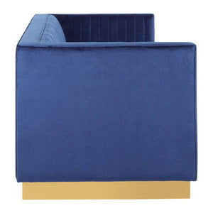 Opal 3 Seat Deep Blue Sofa