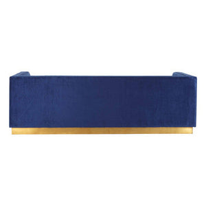 Opal 3 Seat Deep Blue Sofa