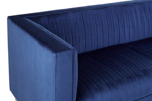 Opal Deep Blue Velvet 3 Seater Sofa – dimensions 2