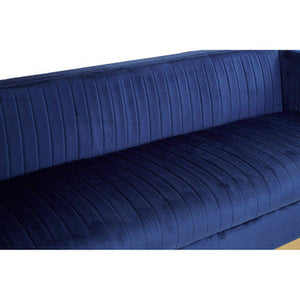 Opal 3 Seat Deep Blue Sofa