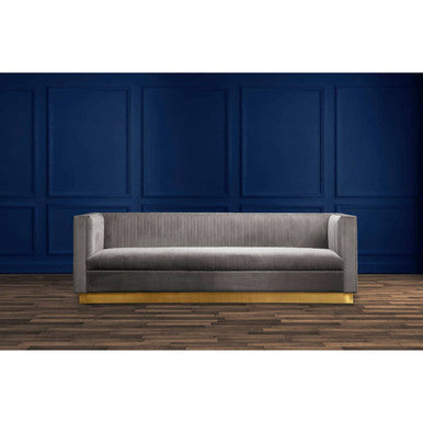 Opal Grey Velvet 3 Seater Sofa – dimensions