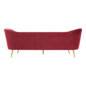 Binky Red Wine Velvet 3 Seater Sofa – dimensions