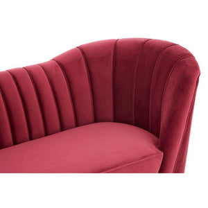 Binky Red Wine Velvet 3 Seater Sofa – detail 2