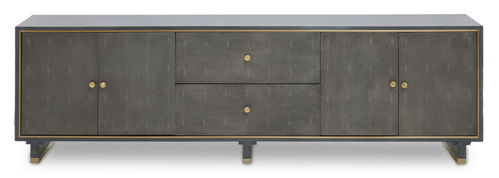 Deskey Grey Shagreen Effect Media Unit