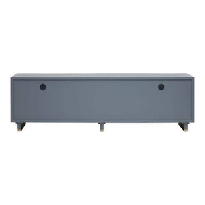 Deskey Grey Shagreen Effect Media Unit – back view