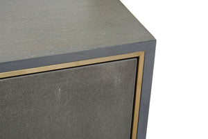 Deskey Grey Shagreen Effect Media Unit – back view 2
