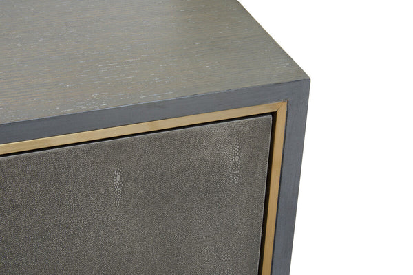 Deskey Grey Shagreen Effect Media Unit – back view 2